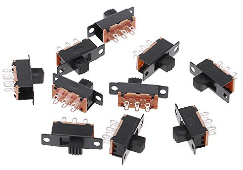 BIlinli 10Pcs SS22F32 6 Pin 2 Posizioni DPDT On/On Mini Slide Switch 0.5A Interruttore a levetta