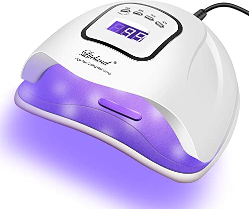 Liteland UV Gel Nail Lamp,150W UV Nail Dryer LED Light for Gel Polish-4 Timers Professional Nail Art Accessories,Curing Toe Nails