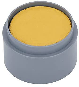 Grimas Water-Make-Up, 15ml Wasserschminke, Farbe ockergelb 202, professionelle Körperfarbe, schnelltrockend und sehr hautschonend, ideal fürs Kinderschminken, Karneval und Halloween, auf Wasserbasis