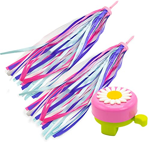 Bicicleta Manillar Cintas,niños Serpentinas para de Scooter borlas apretones decoración para niñas Bike Handlebar Sreamers 1 par