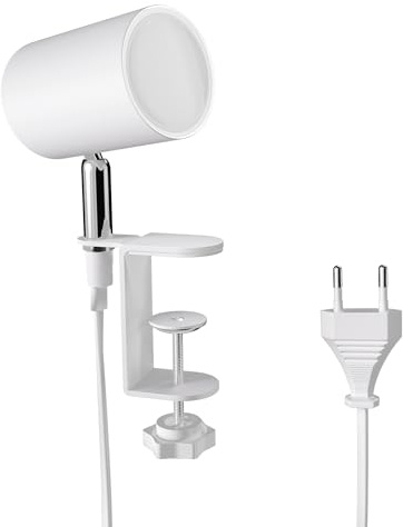 ledscom.de Klemmleuchte WAIKA, Schalter, weiß matt, inkl. LED GU10 Lampe, 450lm warmweiß