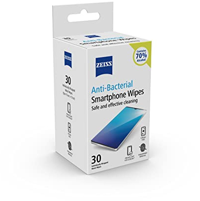 ZEISS Anti-Bacterial Smartphone Wipes 30ct