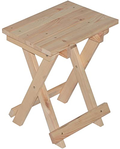 Froeschl Autozubehoer Klapphocker Holzhocker Gartenhocker Campinghocker klappbar aus Kiefer 7001234