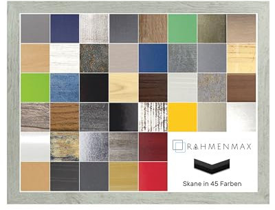 RahmenMax Skane Puzzlerahmen Bilderrahmen Posterrahmen 68x98 cm Pinie Gekälkt Dekor Passgenau Handgefertigt inklusive klarer Acryl Verglasung