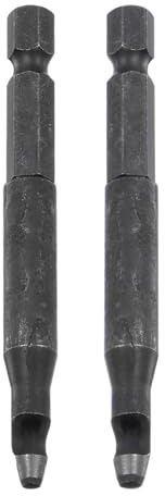 sourcing map 2mm,3mm Lochstanzer für Leder, Locheisen mit 1/4 Zoll Sechskantschaft für Bohrer, Lochstanze Einzelstanze für Gürtel Uhrenarmbänd Papier Dicke Stoffe Lederarbeiten