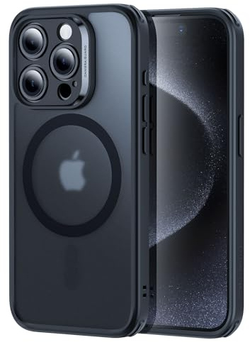 ESR for iPhone 15 Pro Max Case (5 in 1) Set, Translucent Matte Case with Screen Protector and Camera Lens Protectors, Compatible with MagSafe, Military-Grade Protection, Classic Series, Frosted Black