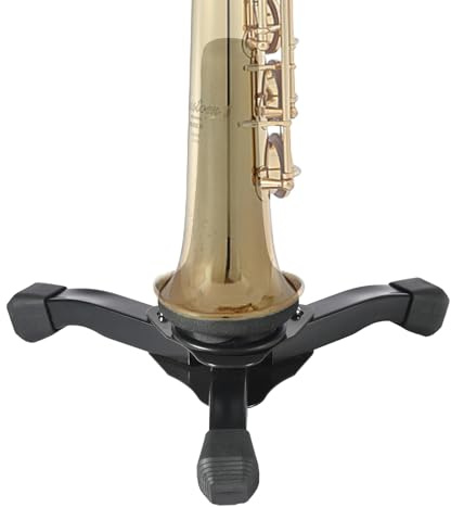 Supporto per sax soprano, treppiede pieghevole e stabile, supporto pieghevole per sassofono soprano, supporto portatile per sassofono soprano, per strumenti a fiato per sassofono soprano