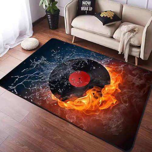 PPGE Home Schlagzeugteppich, Schallschutz Klavier Teppich, Schallschutzmatte für Bass Drum Snare Rug Elektronische Trommel Jazztrommel Klavier Antivibrationsmat(Size:160×200cm,Color:F)