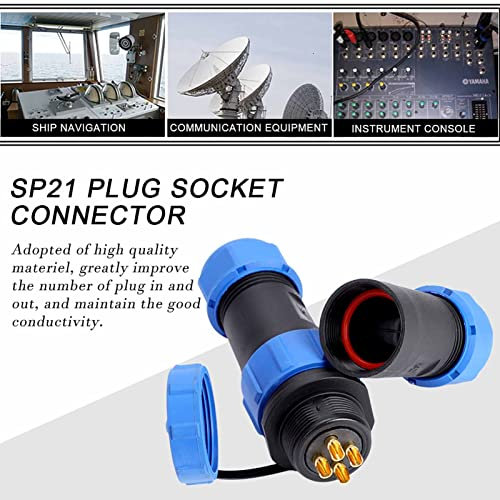 SP21 Steckdosenstecker SP21 IP68 2/3/4/5/7/9/12-poliger Wasserdichter Luftfahrt-Steckdosenkabel-Inline-Stecker (4-polig)