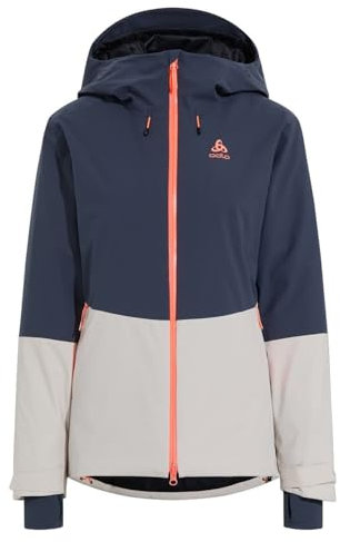 Odlo Damen Ski Bluebird S-Thermic Jacke, silver cloud-india ink, M