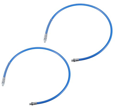 Partuto 2 stycken 80 cm universal 1/8 tum NPT fettpress flexslang – hänge flex fettpress slangförlängning halkfri – metall blå