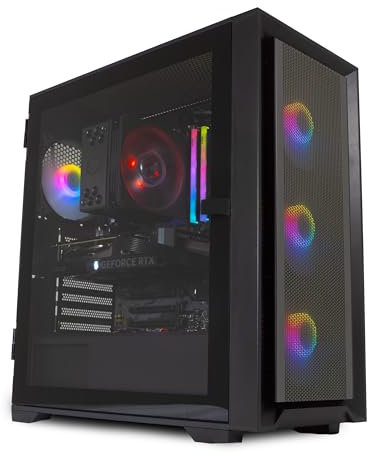 ionz Gaming PC - Desktop Computer | Intel i5-12400F | Nvidia RTX 5060 | 16GB RGB RAM | 1TB NVMe SSD - 120mm Air Cooler | 650W 80+ PSU - WIFI | Windows 11 | Black - KZ22