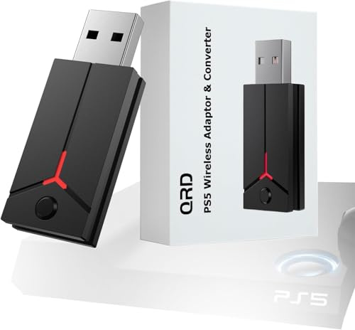 QRD Convertitore adattatore wireless 2 in 1, convertitore USB per console PS5, adattatore wireless compatibile con il controller wireless Spark N5 per PC PS5
