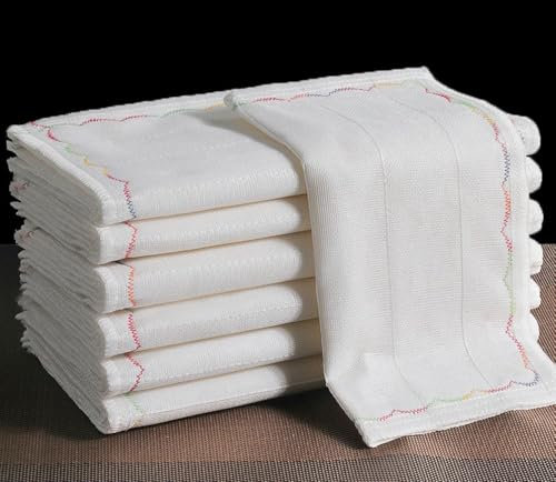 MEKPAM 10 Pcs Of Rainbow Dishcloths, Kitchen Cleaning Cloths, Household Tablecloths, Absorbent And Non-Linting, Pure Cotton Dishcloths