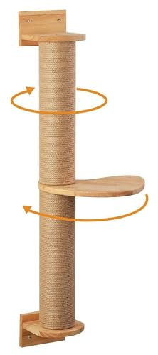Postes rascadores de pared para gatos,Torre de árbol para gatos, Rascador para gatos, rascador para árboles montado en la pared, Postes rascadores para gatos y mascotas montados en la pared que ahorra