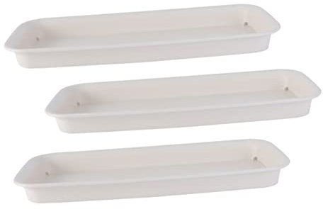 Garneck 3stücke Rechteckige Blumentopf-untersetzer Aus Kunststoff Praktische Tropfschalen Für Innen Außenbereich rutschfest Wasserfest Langlebig Und Uv-beständig