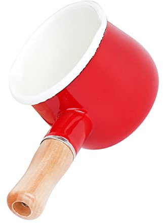 KICHOUSE Pot à Lait Avec Poignée Pour Casserole à Lait Chauffe-beurre Émail Ustensiles De Cuisine