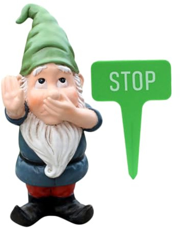BESPORTBLE 1ensemble Figurine De Jardin GNOME Malicieux Décoration Extérieure Adorable pour Jardin Et Terrasse Sculpture Originale pour Créer Une Ambiance Joyeuse pour Amateurs De Nains
