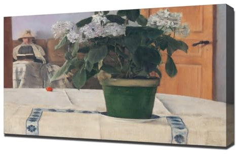 Fernand Khnopff Hortensia 1884 - Wall Art - Canvas Print On A Wooden Frame - Perfect Picture For Wall Decoration