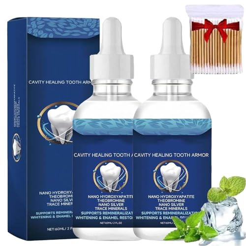 2 pièces Kit De RéParation Liquide De RéParation De La Carie Dentaire, Liquide De RéParation De L'éMail,Aide à Garder Les Gencives Saines,Soin Quotidien Des