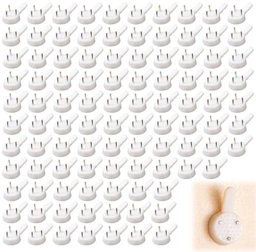 Ganchos de Pared sin Rastro 100 Piezas para Colgar Cuadros, Blancos, Resistentes, Ideales para hogar, Oficina y decoración