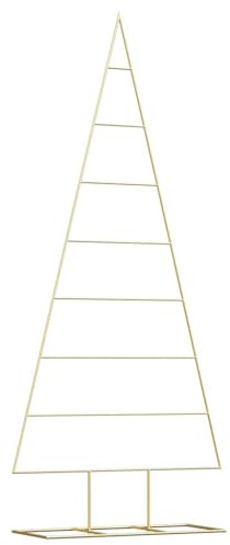 vidaXL Metall Weihnachtsbaum Gold 181 cm Pulverbeschichteter Stahl