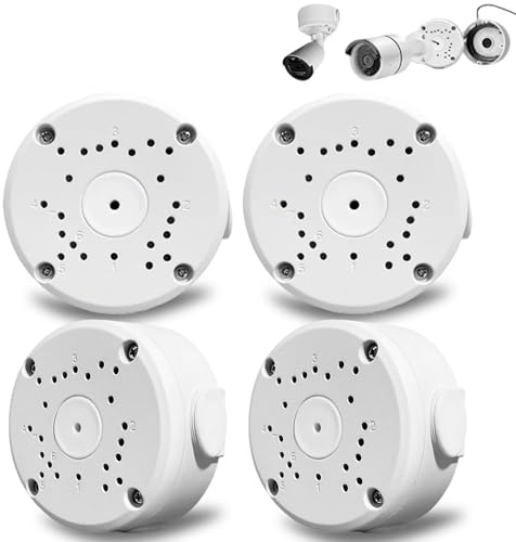 Lot de 4 boîtes de jonction pour caméra de surveillance - Boîte de dérivation hémisphérique