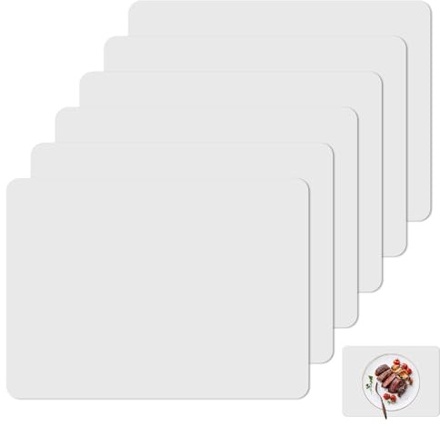 6 Pack Translucent Silicone Mats, Clear Countertop Protector Mat Non-Slip Silicone Mats for Worktops 40x30cm for Kitchen Counter Dining Heat Resistant