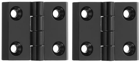 QUARKZMAN 2 Piezas De Bisagras Ajustables De 180 Grados 50mmx62mm Bisagras De Hoja De Bloqueo De Aleación De Zinc Para Cajas De Madera Mesas De Comedor Y Gabinetes Negras