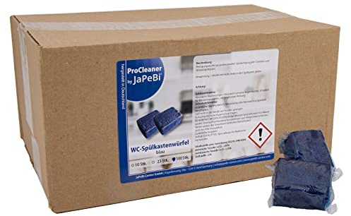 100 WC - Wasserkastenwürfel Spülkasten-Würfel Reinigungs-Tabs blue 50g