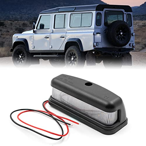 njssjd White LED License Number Plate Light For Land-Rover Defender 90 110 130 1990-2016 Series 2 2A 3 OEM# BA9715, XFC100550LED, XFC100550, PRC7255