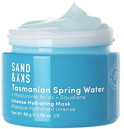 Sand & Sky Tasmanian Spring Water Intense Hydration Face Mask with Pentavitin & Hyaluronic Acid - Barrier Boosting Mask for Sensitive Skin, Soothes Redness