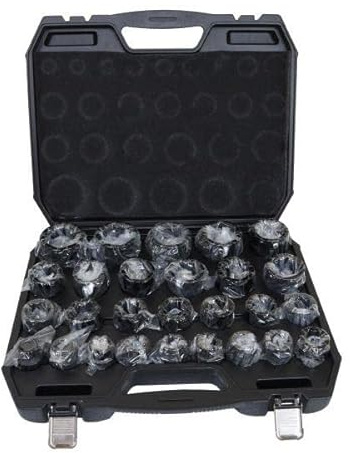 US PRO Tools 3/4 DR 17mm - 60mm Impact Socket Set HGV Long Reach Impact Sockets 3690