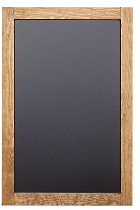 Große XXL Kreidetafel 125 x 70 cm mit braunem Holzrahmen
