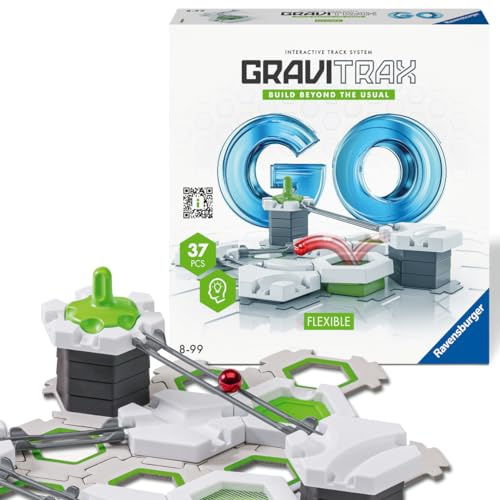 Ravensburger - GraviTrax: Go Flexible, Pista biglie 37 pezzi, Rompicapo bambini e adulti, Giochi bambini 8 anni e più, Gioco Interattivo ed Educativo STEM, Compatibile con tutti i produtti GraviTrax