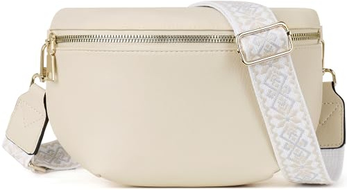 Roulens Kleine Damen Umhängetaschen,Elegant Bauchtasche Damen,Umhängetasche aus Veganes Leder,Crossbody Bag Damen,RFID Blockierung Kartenschlitz Brusttasche mit Verstellbar Abnehmbar Breiter Gurt