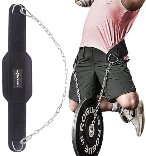 LARA STAR Dip-Gürtel für Gewichtheben und Krafttraining (Schwarz)