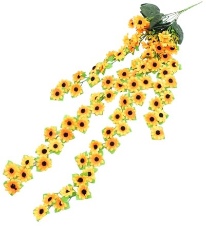 Garneck Realistische Simulierte Sonnenblumen-Rattan-künstliche Außendekoration Für Hochzeitsfeier