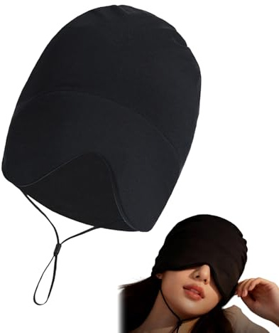 Gorro para Dormir con Antifaz,Cálido Elástico Absorbente De Humedad - Gorro para Dormir con Cubierta Cabeza Y Ojos - para Relajación Meditación Siesta Viaje Mujeres Adultos Adolescentes