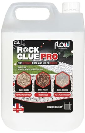 2.5L Heavy-Duty Gravel Binder Glue Outdoor Stone & Pebble Stabilising Resin for Garden Paths, Gravel Beds, Slate Chippings & Mulch -Spray & Mix Application for Landscaping Use - Rock Glue For Gravel