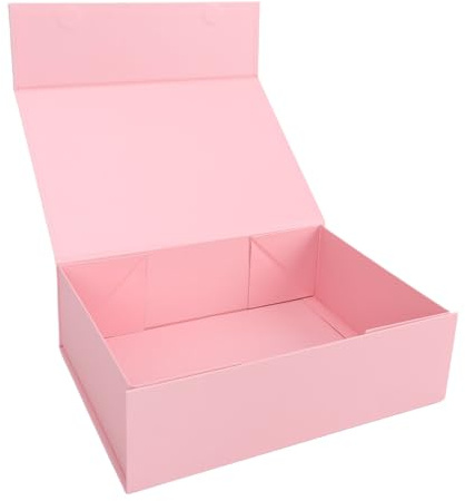 Bewinner Presentförpackning med Magnetisk Stängning, Hopfällbar öppningsbar Stor Alla Hjärtans Ask för Parfym Smycken, 10,24x7,48x3,15 Tum Tjock Pappersförvaringslåda för Presenter, Presenter Till
