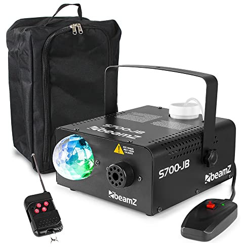 beamz S700JB Smoke Machine with Jelly Ball RGB LED Party Lighting and Gearsak Carry Bag - 700W Disco Smoke Machine with Remote Control for DJ Events and Home Party Effects