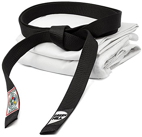 GREEN HILL Cintura Nera Omologata IJF Approved Judo GI Belt (270)