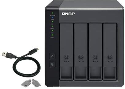 QNAP TR-004 Storage diretto (DAS) USB Type-C a 4 alloggiamenti con RAID hardware (senza disco)
