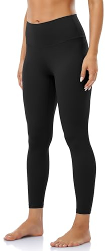 Colorfulkoala Women's Buttery Soft High Waisted Yoga Pants 7/8 Length Leggings (M, Black)