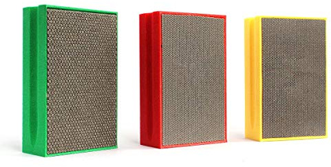 Z-LEAP Diamant-Handpolierpads, 3-teiliges Set für Granit, Marmor, Beton, Glas, Schleifblock