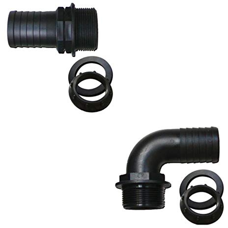 Hosetail Elbow 11/2 BSP Male to 40mm Backnut & Washer