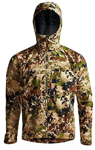 SITKA Gear Dew Point - Giacca da caccia impermeabile e leggera, da uomo, Optifade Subalpine, Medium