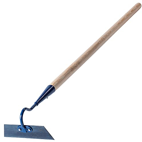 KADAX Gartenhacke aus Metall, Hacke mit Stiel aus Holz, Unkrauthacke zum lockern, lüften und jäten des Bodens, Gartenzubehör zum entfernen von Unkraut (W: 16cm, Trapezform)