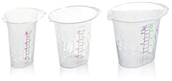 BranQ - Home essential - Un set di tre misurini universali con capacità 0,25 + 0,5 + 1 l, ideale come utensile da cucina e accessorio per il back; plastica PP senza BPA